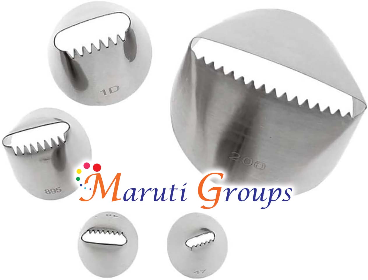 5pc Large Nozzle Nozzle L200 Set Extra Large Nozzle Stainless Steel Icing Piping Nozzles Cream Cake